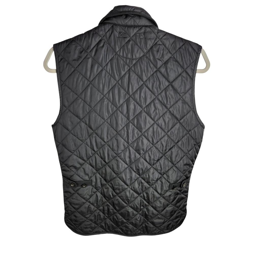 Polo Ralph Lauren Vest Men Small Black Diamond Quilted Mock Neck Full Zip Preppy - Picture 6 of 12